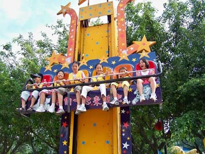 Mini star free fall drop ride for children