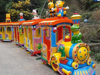Animal Land cute cartoon theme park train track