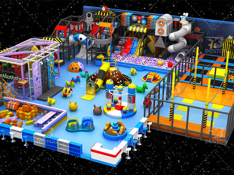 Детский игровой лабиринт тема космос