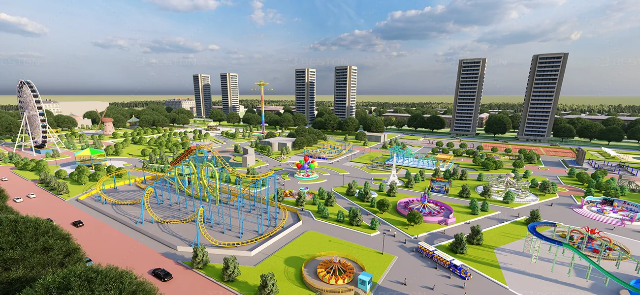 BesonRides вращающаяся башня в парке развлечений в России